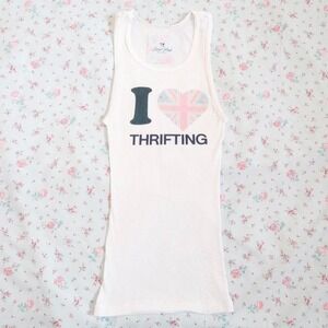 y2k i heart thrifting graphic cami indie sleaze mcbling